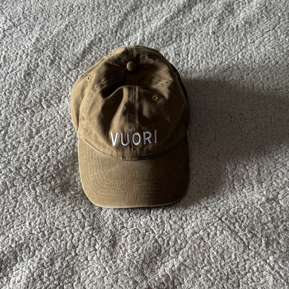 Vuori Brown Cotton Baseball Cap with White Embroidered Logo